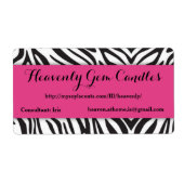 Zebra Print & Hot Pink Business Label (Voorkant)