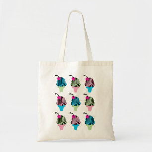 Zebra Print Ice Cream Bag Tote Bag