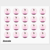 Zebra Print Ice Cream Favor Sticker (Vel)