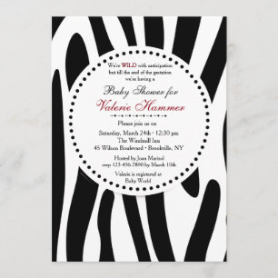 Zebra Print Invitation Kaart