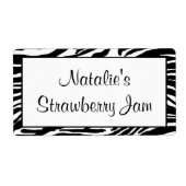 Zebra Print Jar Labels (Voorkant)