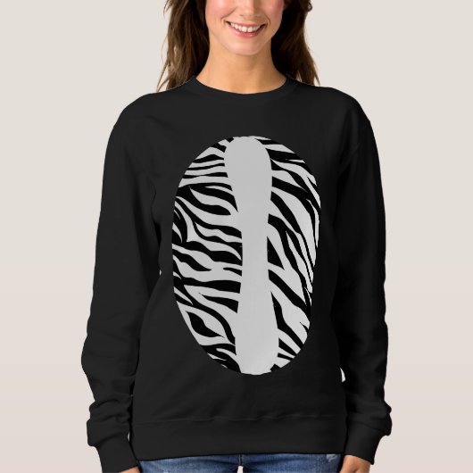 Zebra Print Jungle Theme Party Zoo Animal Hallowee Trui (Voorkant)