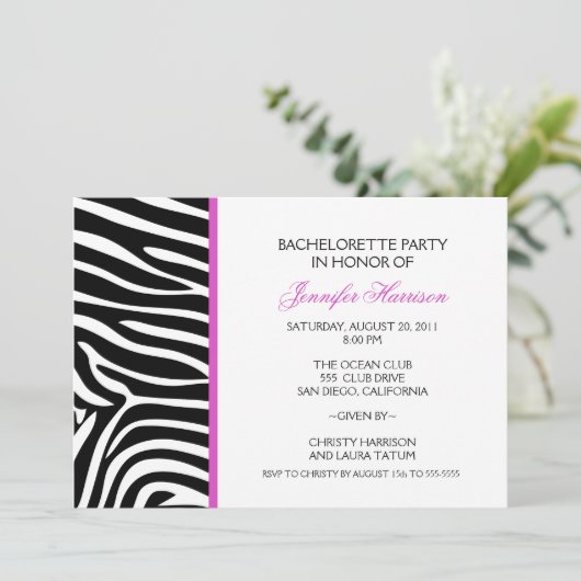 Zebra Print Kaart (Staand voorkant)