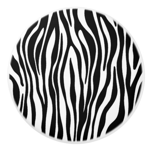Zebra Print Keramische Knop (Voorkant)