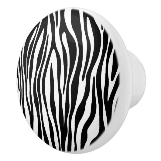 Zebra Print Keramische Knop (Rechts)