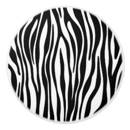 Zebra Print Keramische Knop