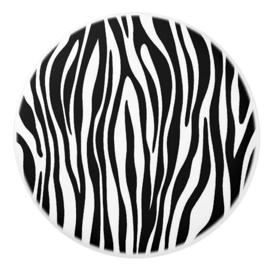 Zebra Print Keramische Knop (Voorkant)