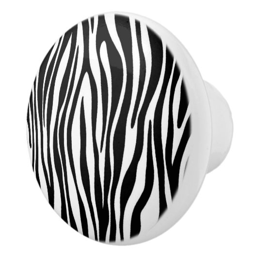 Zebra Print Keramische Knop (Rechts)