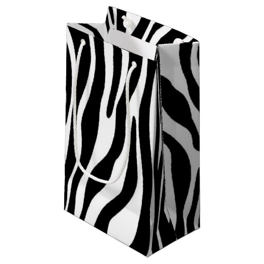 Zebra Print Klein Cadeauzakje (Voorkant Gekanteld)