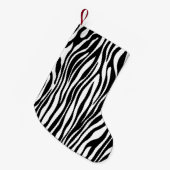 Zebra Print Kleine Kerstsok (Voorkant (Hangend))