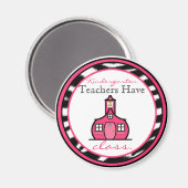 Zebra Print Kleuterschool Docent Magnet (Voorkant / Achterkant)