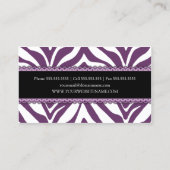 Zebra Print & Lace Elegant Visitekaartje (Achterkant)