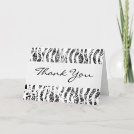 Zebra Print Lace Oplage Hartelijk dank Bedankkaart