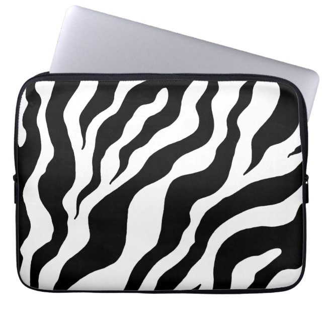 Zebra Print Laptop Sleeve (Voorkant)