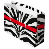 Zebra Print Large Cadeautasje (Achterkant Gekanteld)