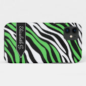 Zebra Print Lime Green Mix iPhone 5 Hoesje (Achterkant (horizontaal))