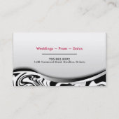 Zebra Print Makeup Artist Visitekaartje Black (Achterkant)