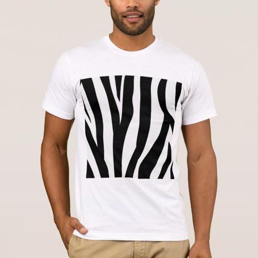 Zebra Print Mannen T-shirt (Voorkant)