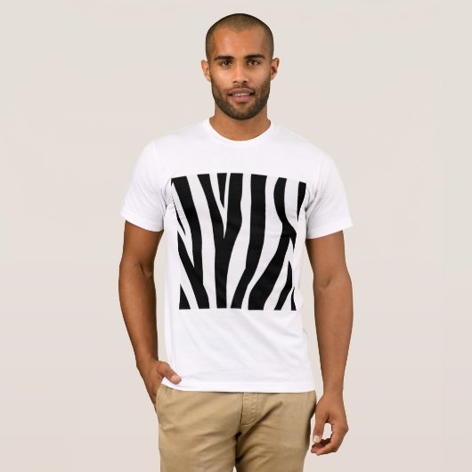 Zebra Print Mannen T-shirt (Voorkant volledig)