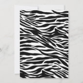 zebra print martini bachelorette kaart (Achterkant)
