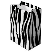 Zebra Print Medium Cadeauzakje (Achterkant Gekanteld)