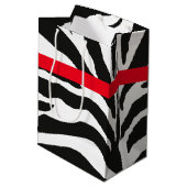 Zebra Print Medium Cadeauzakje (Achterkant Gekanteld)