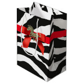 Zebra Print Medium Cadeauzakje (Voorkant Gekanteld)