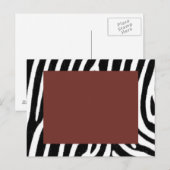Zebra print met rood midden briefkaart (Voorkant / Achterkant)