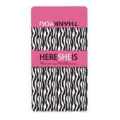 Zebra Print Mini Hersheys Label (Voorkant)