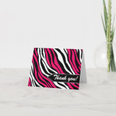 Zebra Print Mix Fuchsia bedankt kaarten (Voorkant)