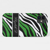 Zebra Print Mix Green iPhone 5 Hoesje (Achterkant (horizontaal))
