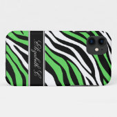 Zebra Print Mix Lime Green iPhone 5 Hoesje (Achterkant (horizontaal))