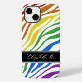 Zebra Print Mix Rainbow Case-Mate iPhone Case (Achterkant)
