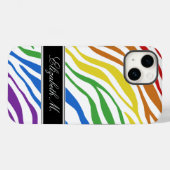 Zebra Print Mix Rainbow Case-Mate iPhone Case (Achterkant (horizontaal))