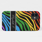 Zebra Print Mix Rainbow iPhone 5 Hoesje (Achterkant (horizontaal))