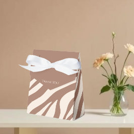 Zebra Print-Mocha Mousse Bedankdoosjes