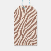 Zebra Print-Mocha Mousse Cadeaulabel (Voorkant)