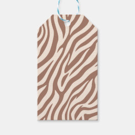Zebra Print-Mocha Mousse Cadeaulabel