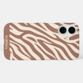 Zebra Print-Mocha Mousse Case-Mate iPhone Case (Achterkant (horizontaal))