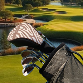 Zebra Print-Mocha Mousse Golfheadcover