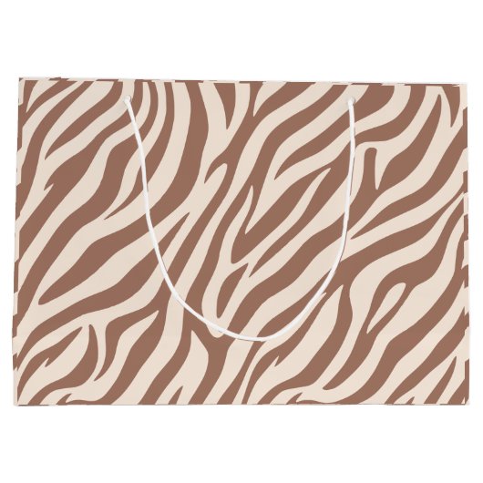 Zebra Print-Mocha Mousse Groot Cadeauzakje (Achterkant)