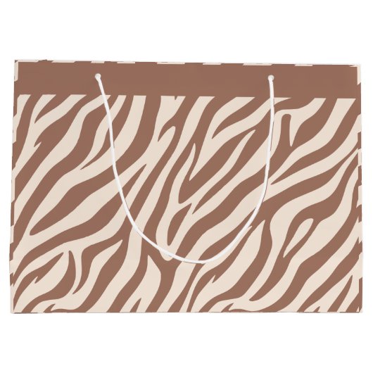 Zebra Print-Mocha Mousse Groot Cadeauzakje (Achterkant)