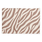 Zebra Print-Mocha Mousse Kussensloop (Achterkant)