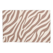 Zebra Print-Mocha Mousse Kussensloop (Voorkant)