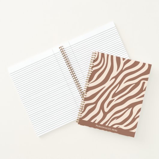 Zebra Print-Mocha Mousse- Notitieboek (Binnen)