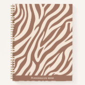 Zebra Print-Mocha Mousse- Notitieboek (Voorkant)