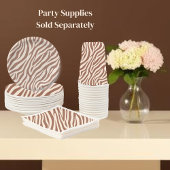 Zebra Print-Mocha Mousse Papieren Bekers