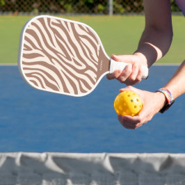 Zebra Print-Mocha Mousse Pickleball Paddle