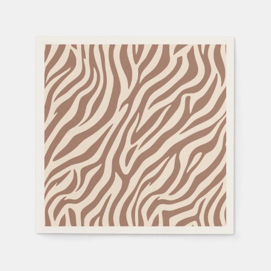Zebra Print-Mocha Mousse Servet (Voorkant)