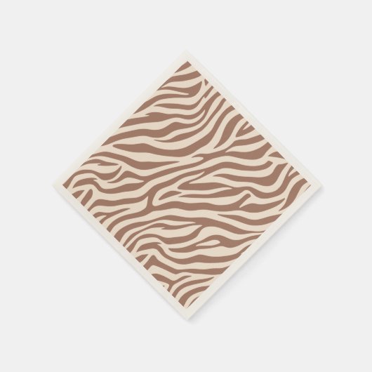 Zebra Print-Mocha Mousse Servet (Hoek)